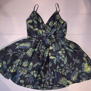 Holographic Neon Green Party Dress
